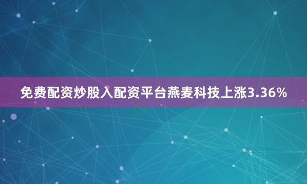 免费配资炒股入配资平台燕麦科技上涨3.36%