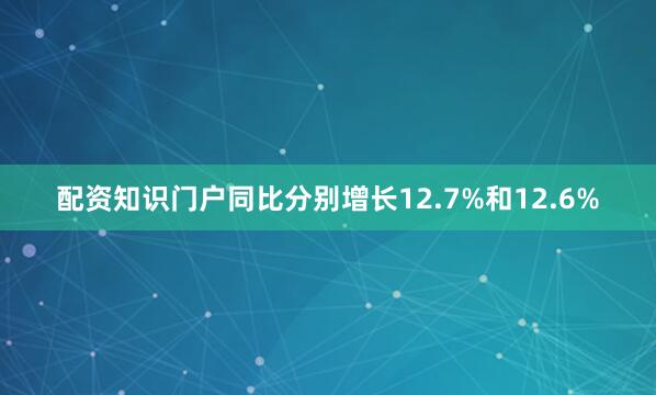 配资知识门户同比分别增长12.7%和12.6%